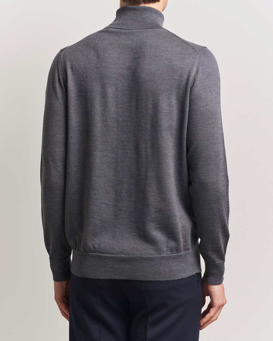 Heren | Truien | Charles Tyrwhitt | Pure Merino Roll Neck Jumper Grey
