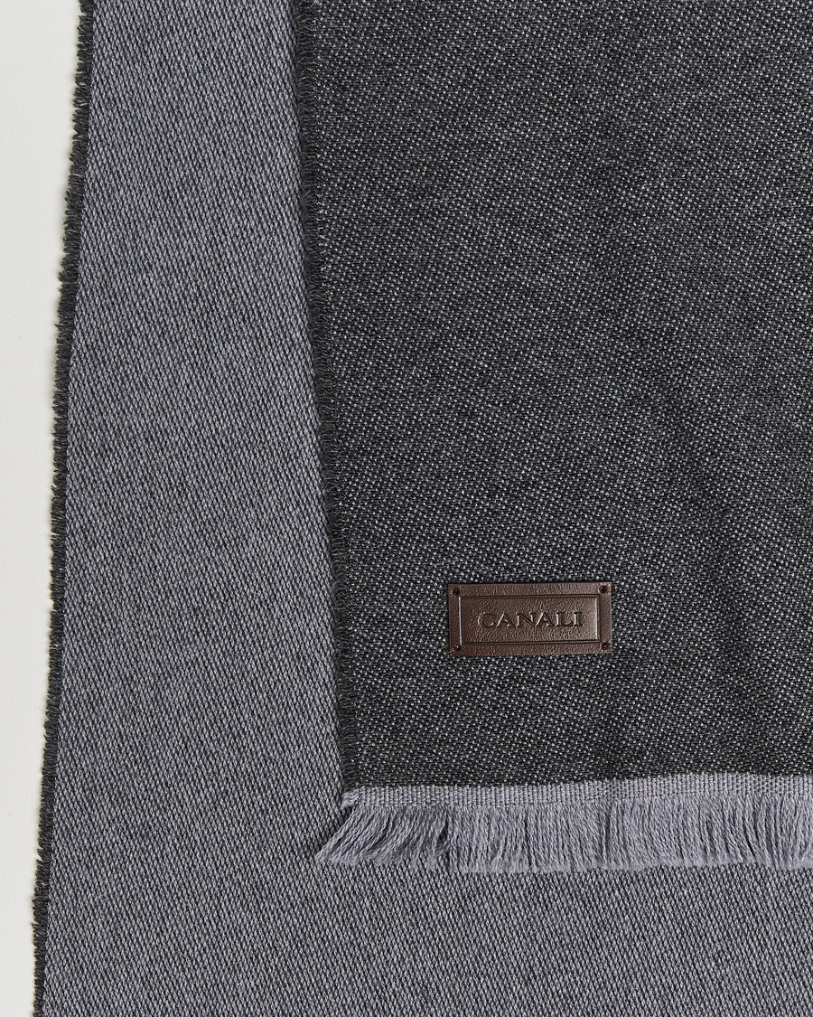 Heren |  | Canali | Wool/Cashmere Scarf Grey Melange