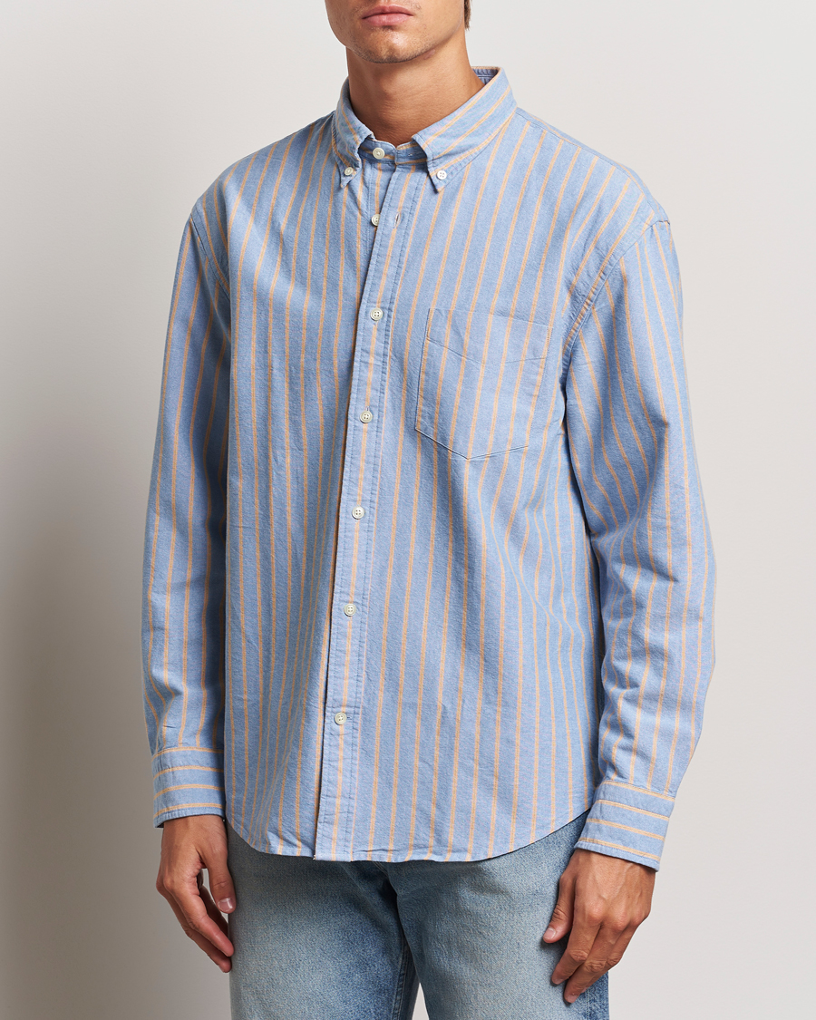 Heren |  | GANT 240 Mulberry Street | Regular Fit Archive Oxford Striped Shirt Vintage Blue