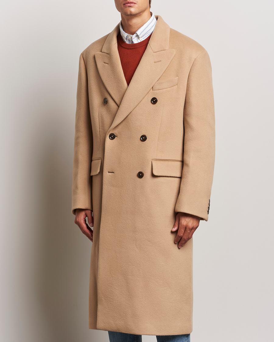 Heren | Kleding | GANT 240 Mulberry Street | Double Breasted Wool Coat Mustard Beige