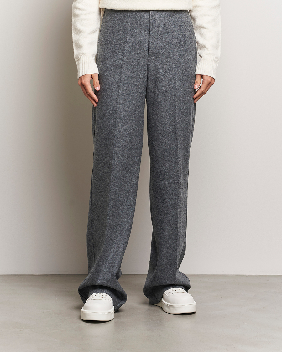 Heren |  | Jil Sander | Wool Flannel Pants Grey Melange