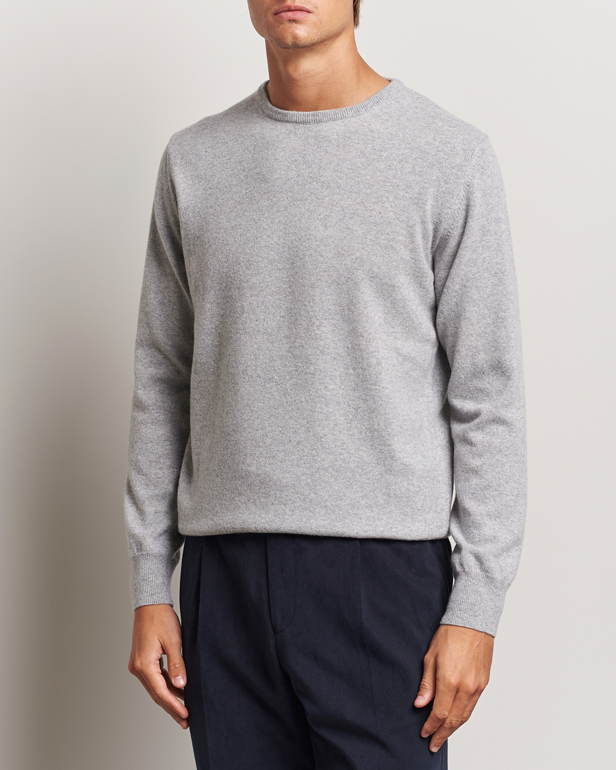 Heren |  | Morgano | Wool/Cashmere Crewneck Mid Grey