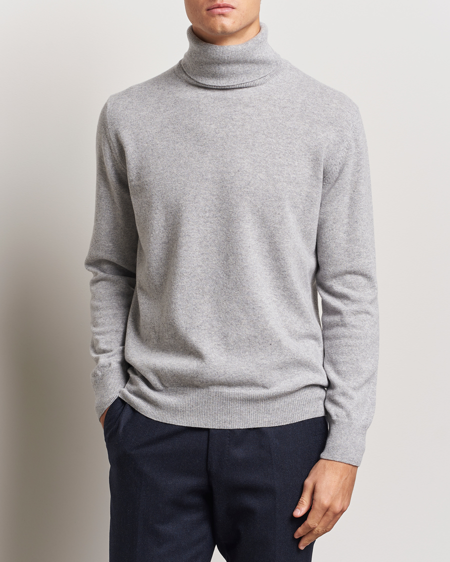 Heren |  | Morgano | Wool/Cashmere Rollneck Mid Grey