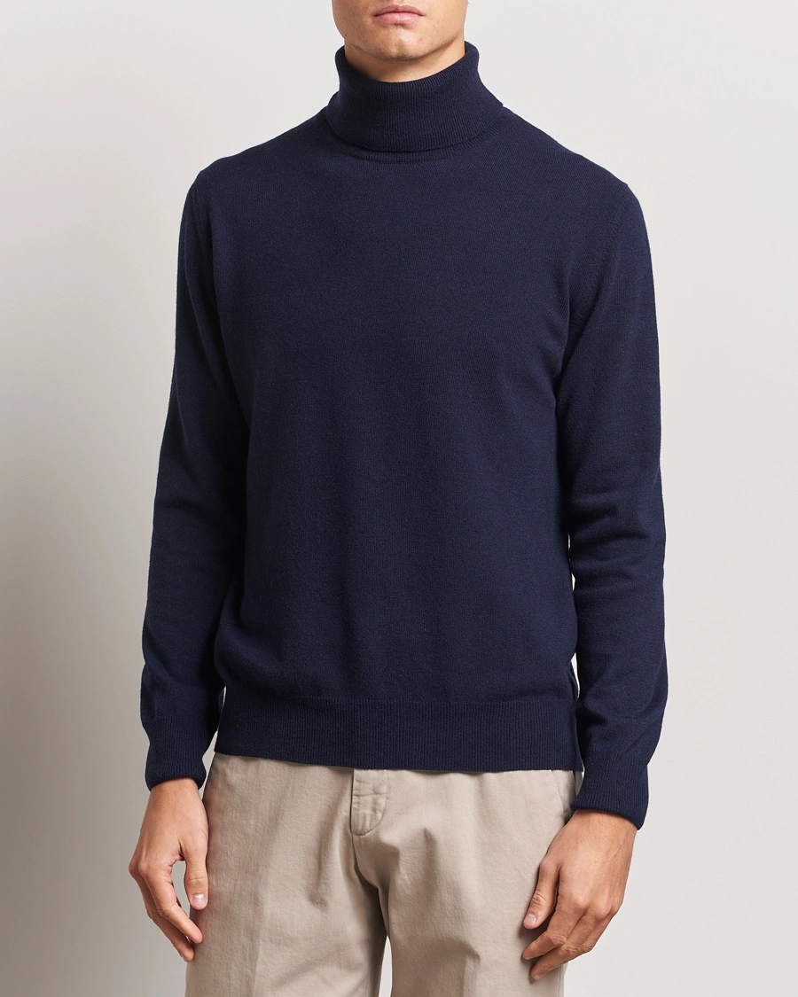 Heren |  | Morgano | Wool/Cashmere Rollneck Navy