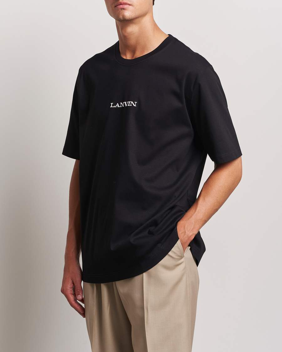 Heren |  | Lanvin | Embroidered Logo T-Shirt Black
