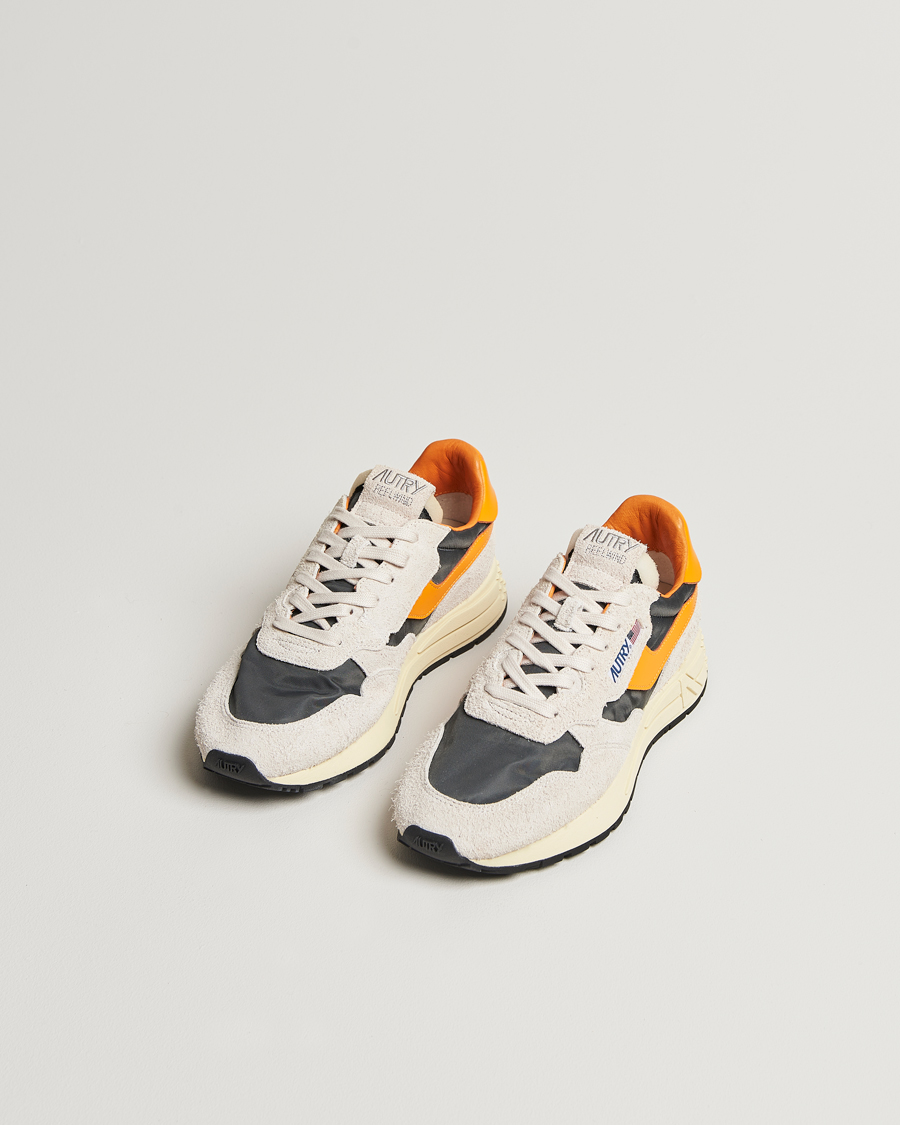 Heren | Sneakers | Autry | Reelwind Running Sneaker White/Grey/Orange
