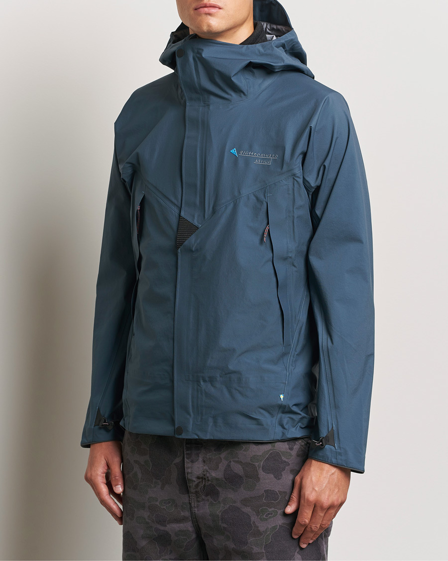 Heren | Soft shell jas | Klättermusen | Asynja Lightweight Waterproof Jacket Midnight Blue