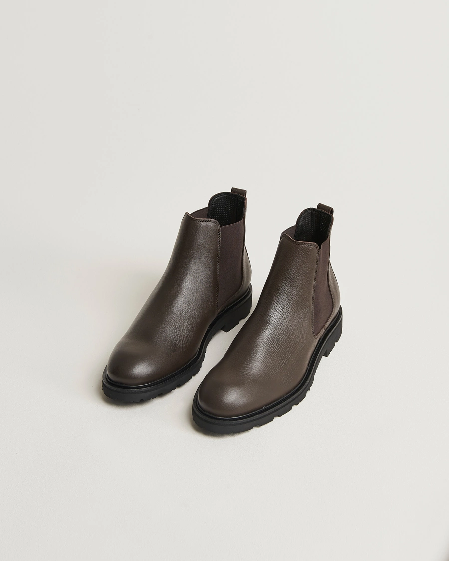 Heren | Chelsea boots | UBR | Thunder Chelsea Leather Boot Dark Brown