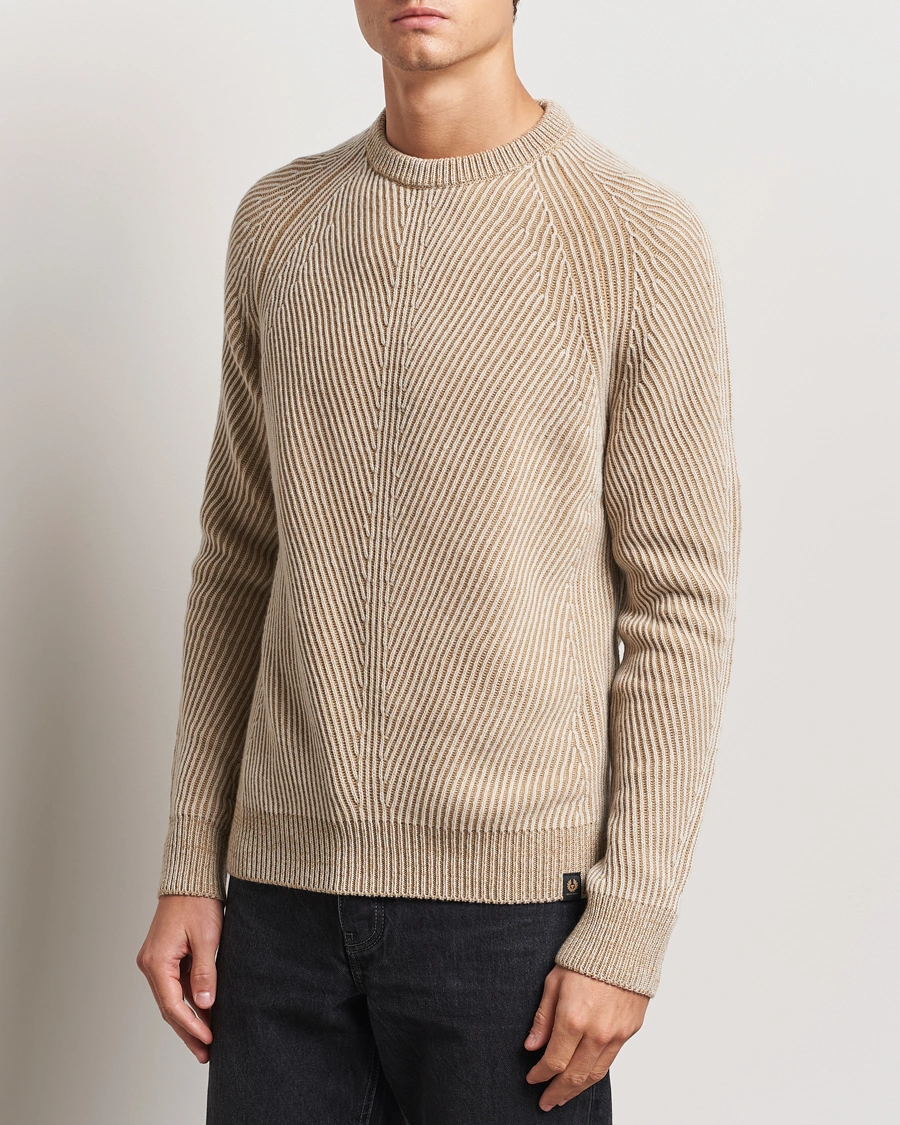 Heren |  | Belstaff | Centenary Wool Rib Jumper Chalk