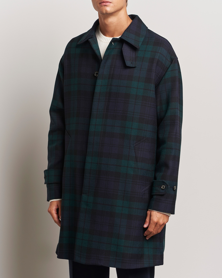 Heren |  | Mackintosh | Wool Soho Tartan Coat Blackwatch