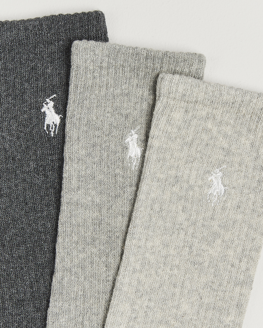 Heren |  | Polo Ralph Lauren | 3-Pack Rib Cotton Sock Grey