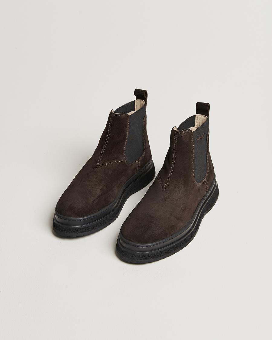 Heren |  | GANT | Blistown Shearling Suede Chelsea Boot Espresso Brown