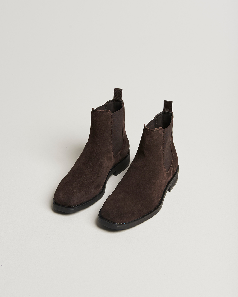 Heren |  | GANT | Rizmood Suede Chelsea Boot Dark Brown