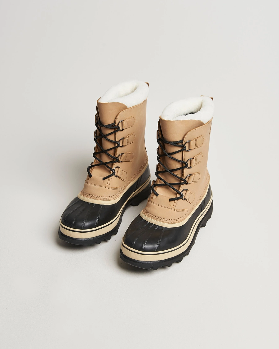 Heren | Laarzen | Sorel | Caribou WP Felt Lined Leather Boots Buff