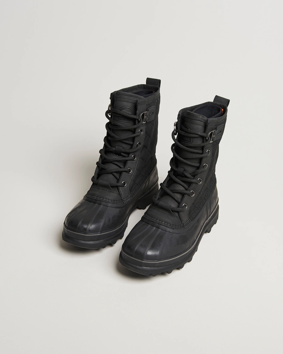 Heren | Veterlaarzen | Sorel | Caribou Royal WP Canvas Boots Black