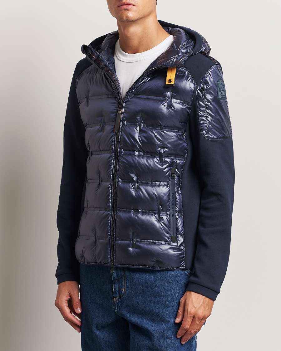 Heren |  | Parajumpers | Gyles Piquet Puffer Hybrid Jacket Blue Navy