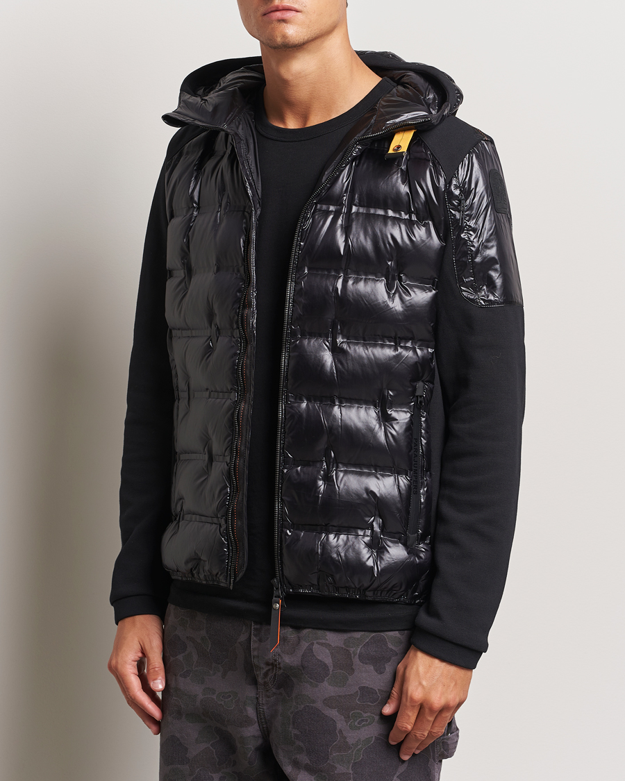 Heren |  | Parajumpers | Gyles Piquet Puffer Hybrid Jacket Black