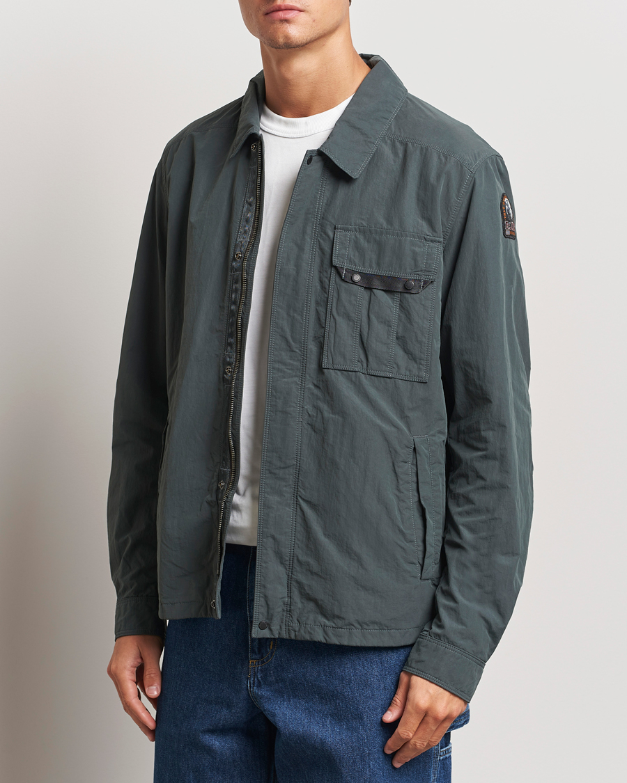 Heren |  | Parajumpers | Miura Peached Poplin Shirt Jacket Green Gables