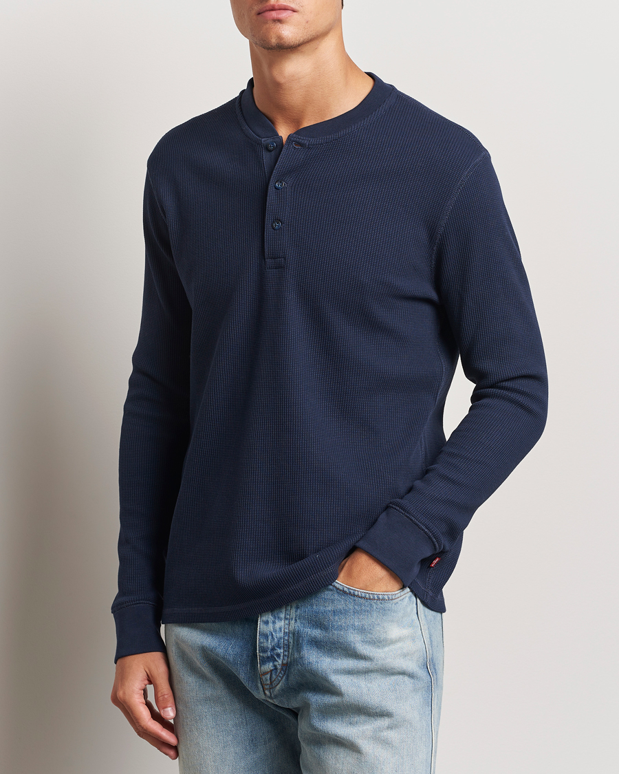 Heren |  | Levi\'s | Thermal Henley Navy Blazer