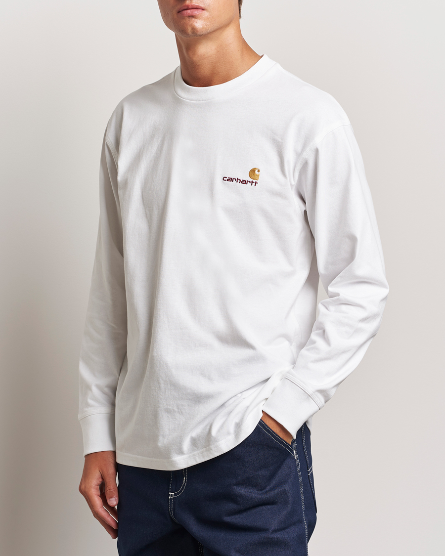 Heren |  | Carhartt WIP | American Script Long Sleeve T-Shirt White