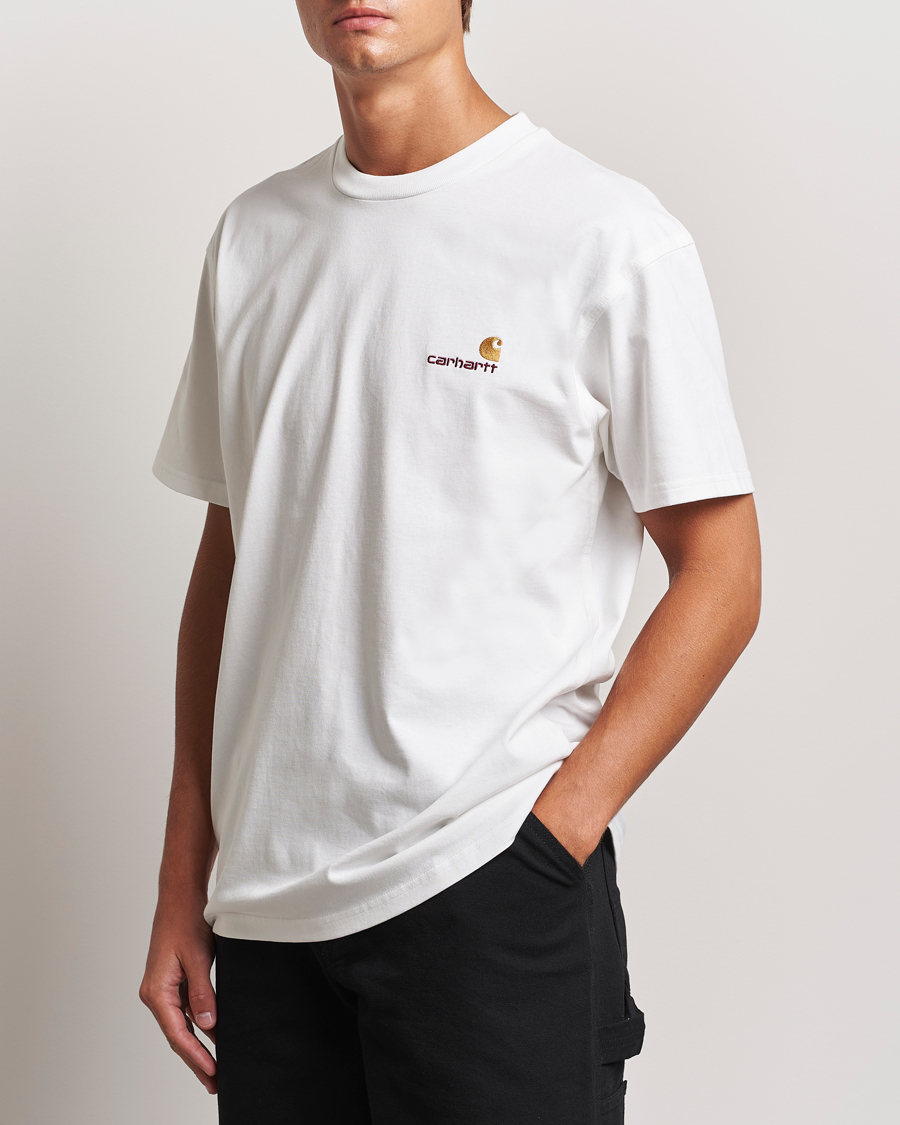 Heren |  | Carhartt WIP | American Script Short Sleeve T-Shirt White