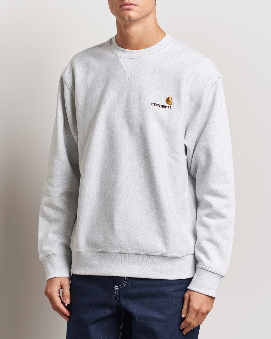 Heren |  | Carhartt WIP | American Script Sweatshirt Ash Heather