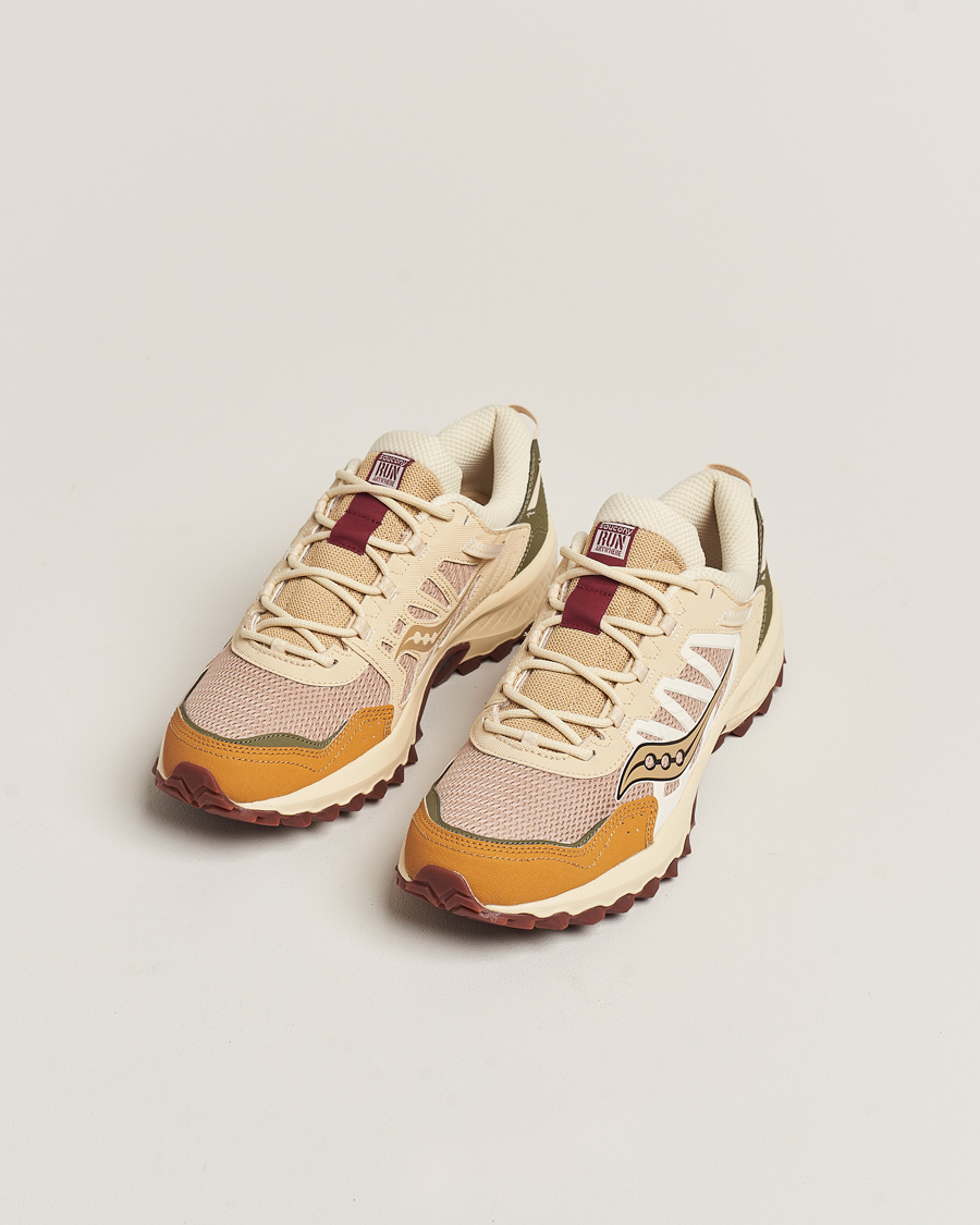 Heren |  | Saucony | Grid Peak Trail Sneaker Tan/Chino Green