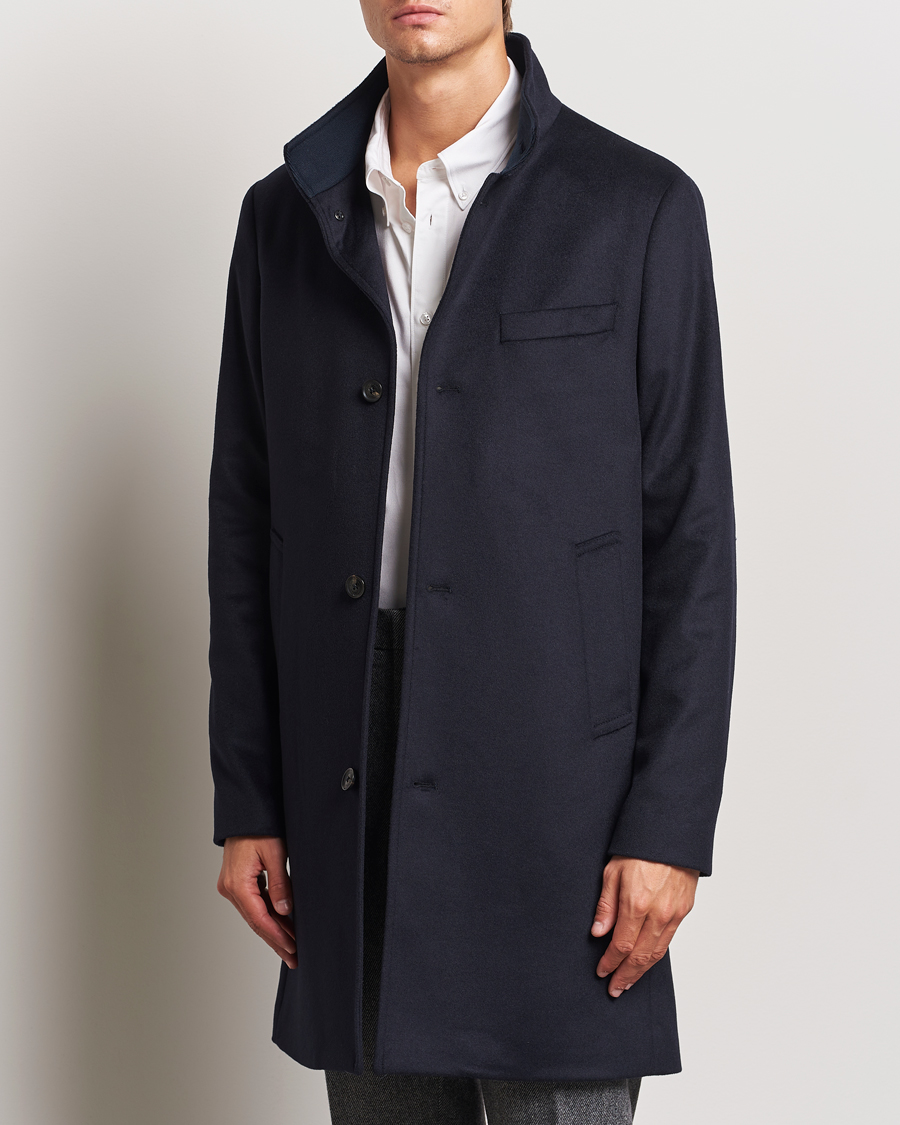 Heren |  | J.Lindeberg | Jesse Melton Cashmere Coat Navy