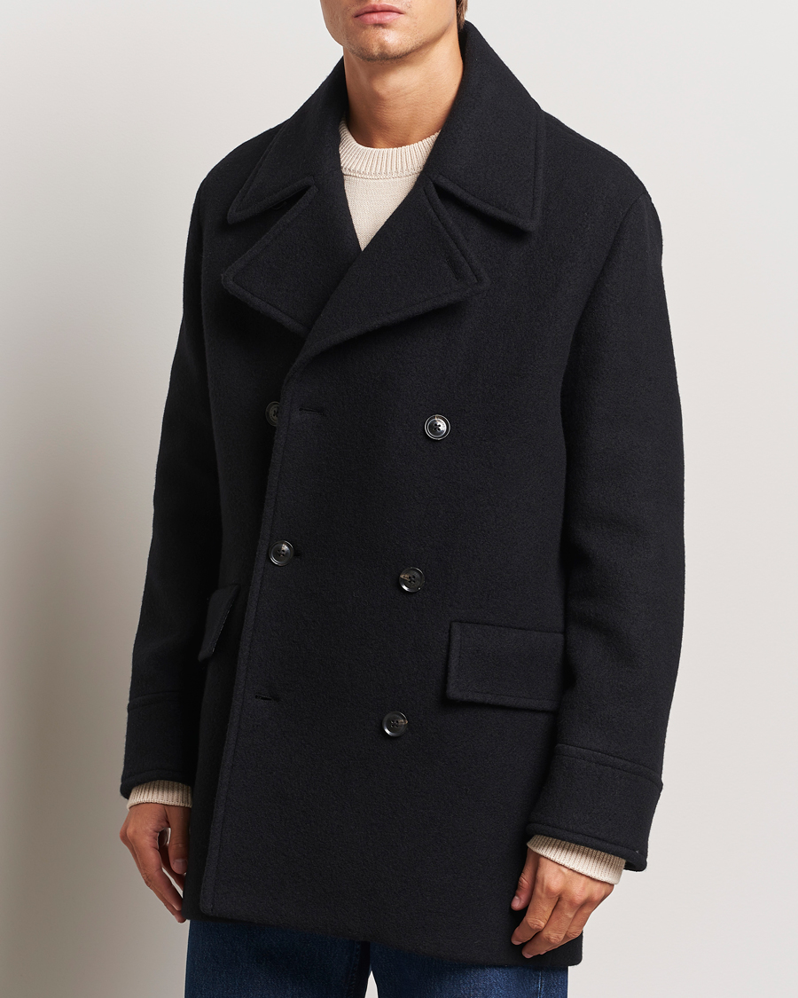 Heren | Business & Beyond | J.Lindeberg | Arno Double Breasted Coat Black