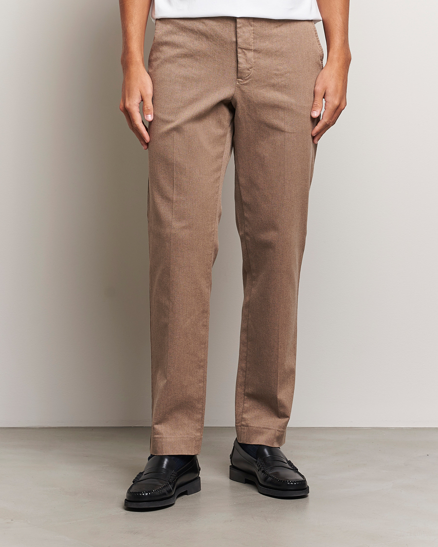 Heren | Business & Beyond | J.Lindeberg | Lois Flannel Twill Pants Tiger Brown