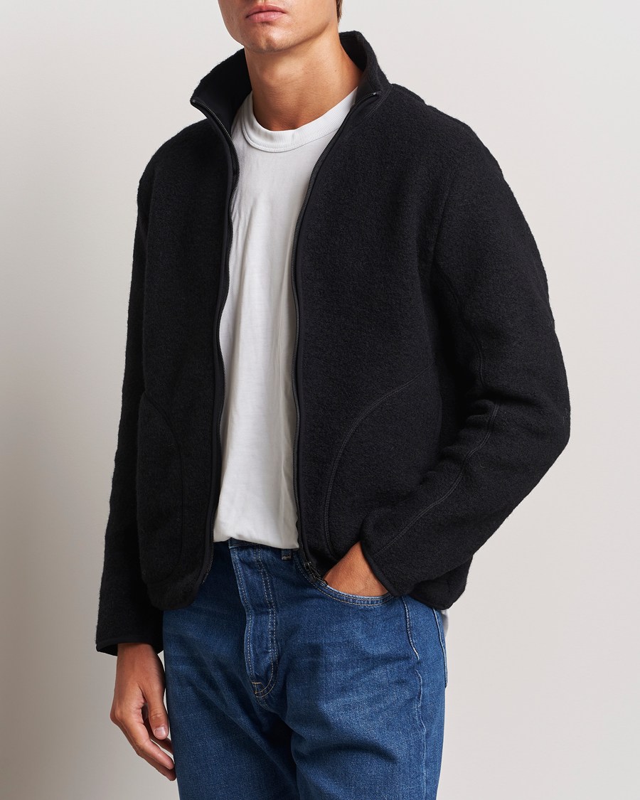 Heren | Business & Beyond | J.Lindeberg | Dustin Wool Fleece Jacket Black