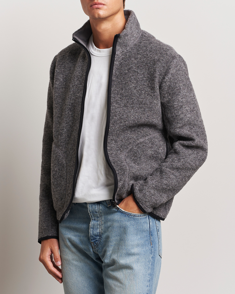 Heren | Business & Beyond - Casual | J.Lindeberg | Dustin Wool Fleece Jacket Light Grey Melange