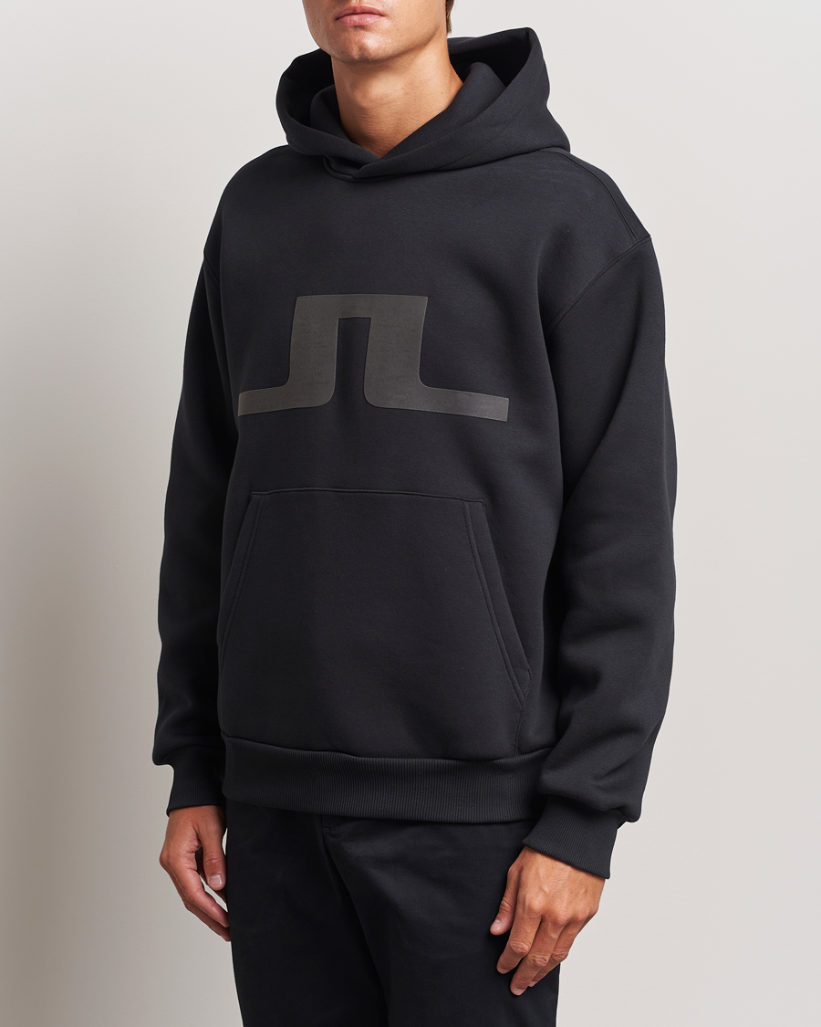 Heren | Business & Beyond - Casual | J.Lindeberg | Karson Graphic Hoodie Black