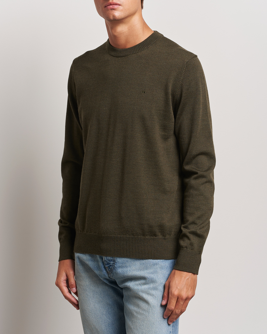 Heren |  | J.Lindeberg | Keane Merino Crew Neck Sweater Forest Green