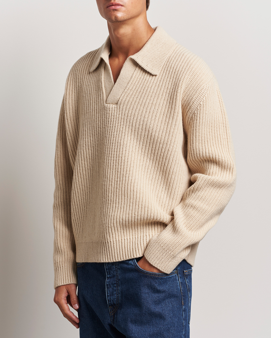 Heren |  | J.Lindeberg | Jethro Heavy Polo Knit Moonbeam