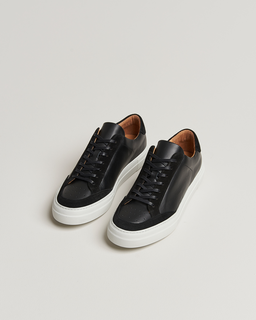 Heren | Zwarte sneakers | J.Lindeberg | Art Signature Leather Sneaker Black