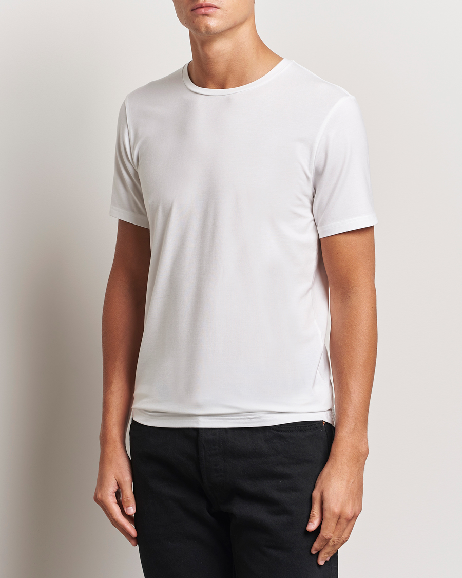 Heren |  | Bread & Boxers | Tencel Crew Neck T-Shirt White