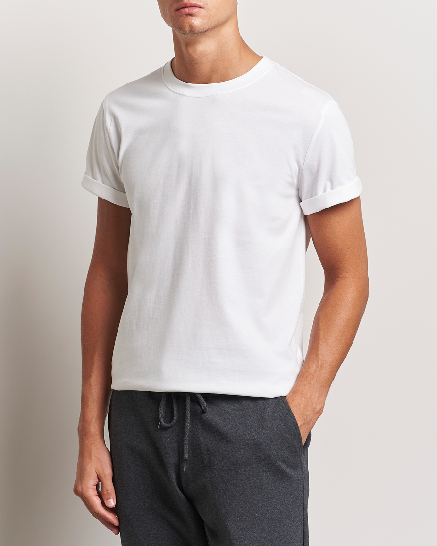 Heren |  | Bread & Boxers | Roll-Up Crew Neck T-Shirt White