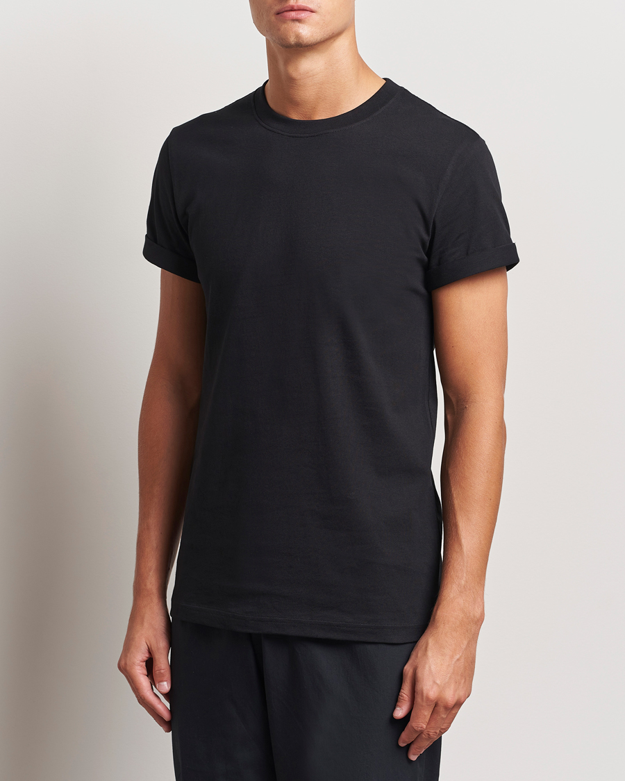 Heren |  | Bread & Boxers | Roll-Up Crew Neck T-Shirt Black