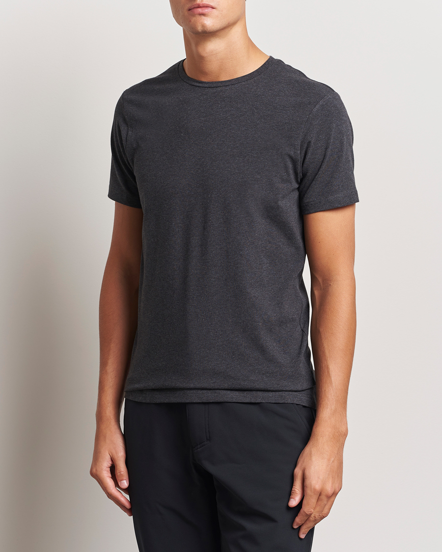 Heren |  | Bread & Boxers | 2-Pack Crew Neck T-Shirt Dark Grey Melange