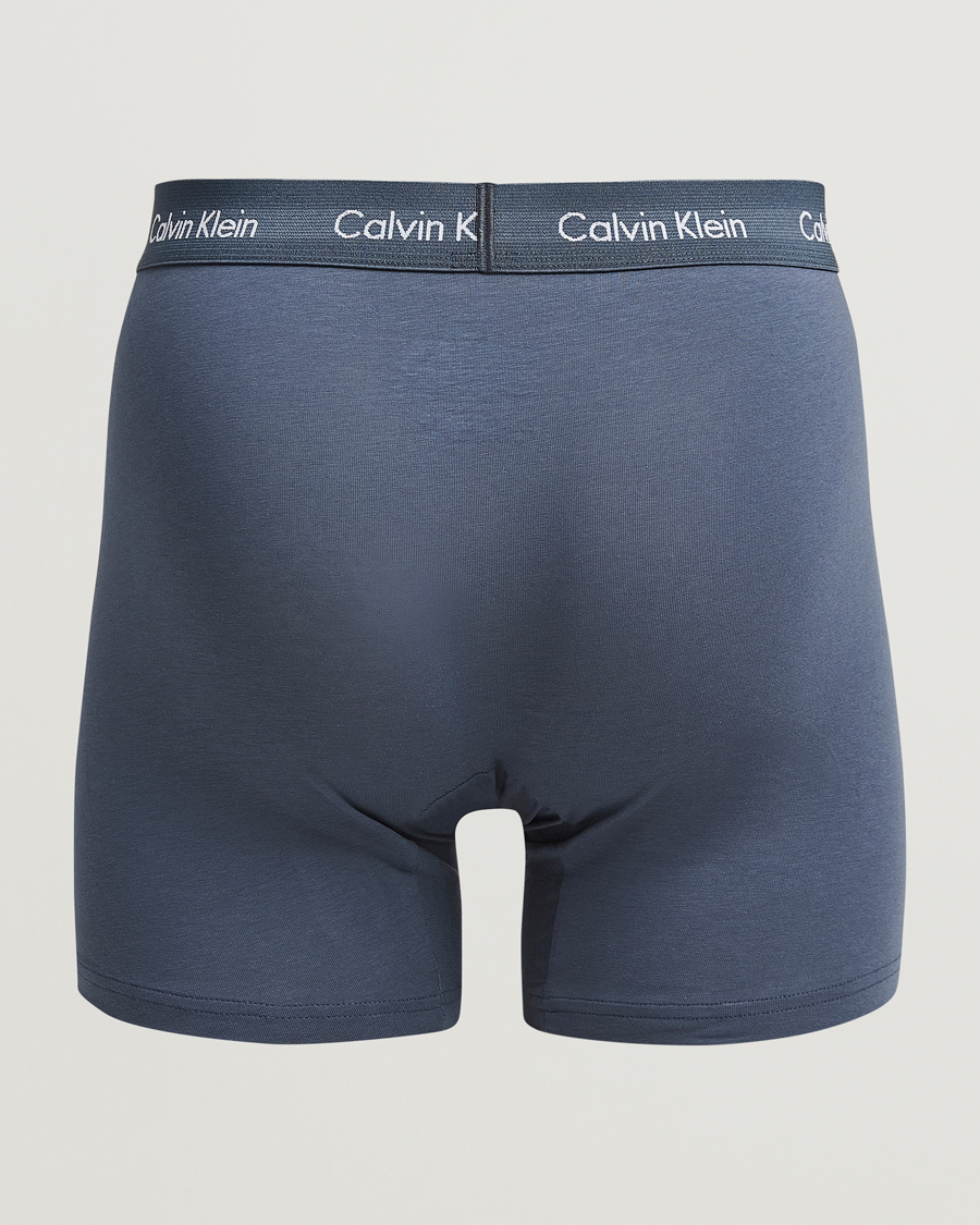 Heren |  | Calvin Klein | Cotton Stretch 3-Pack Boxer Brief Black/Blue/Grey