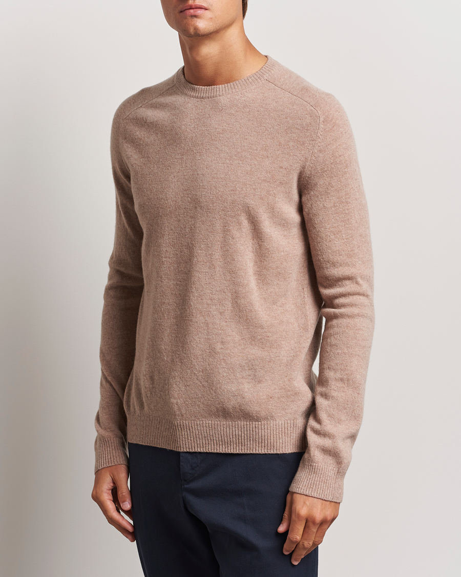 Heren |  | KnowledgeCotton Apparel | Lambswool Roundneck Beige