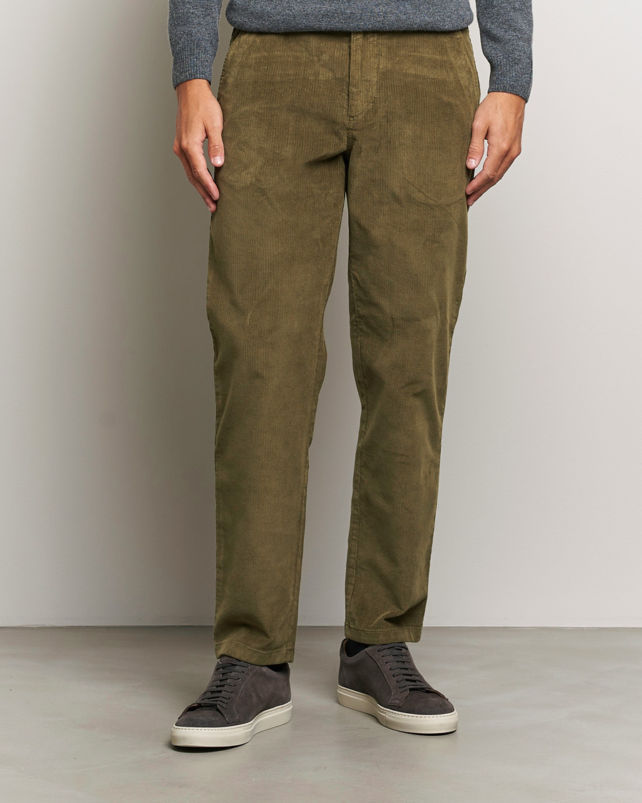 Heren | Corduroy broeken | KnowledgeCotton Apparel | Chuck Regular Cord Trousers Olive