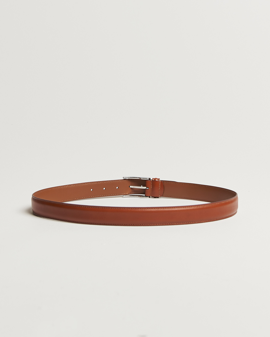 Heren | Accessoires | Anderson\'s | Leather Suit Belt 3 cm Light Brown