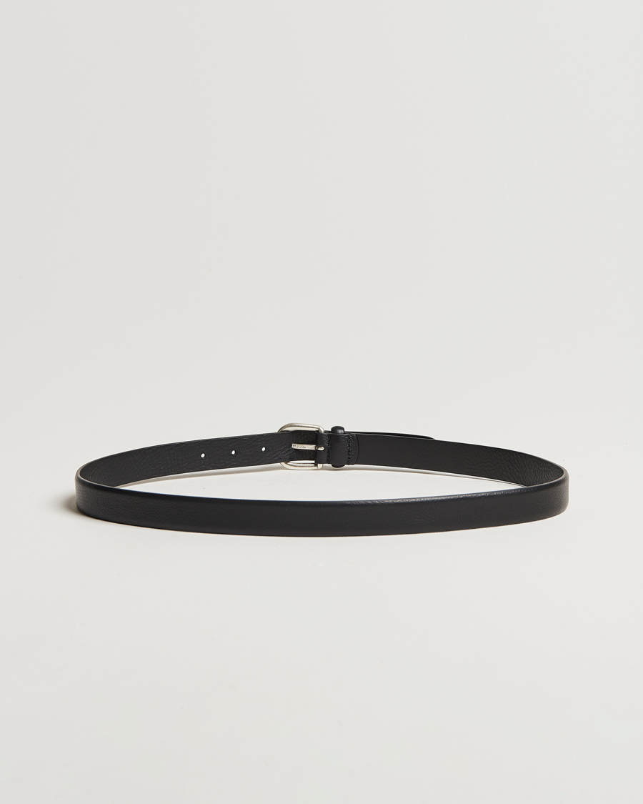 Heren | Accessoires | Anderson\'s | Grained Leather Belt 2,5 cm Black