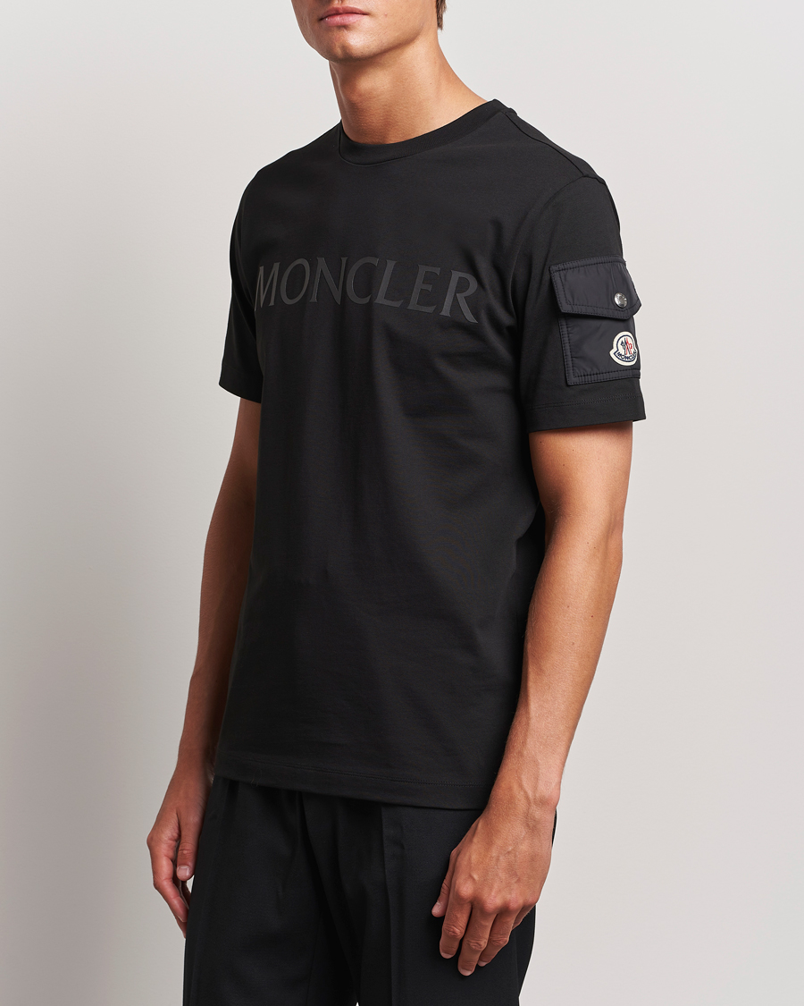 Heren |  | Moncler | Sleeve Pocket T-Shirt Black