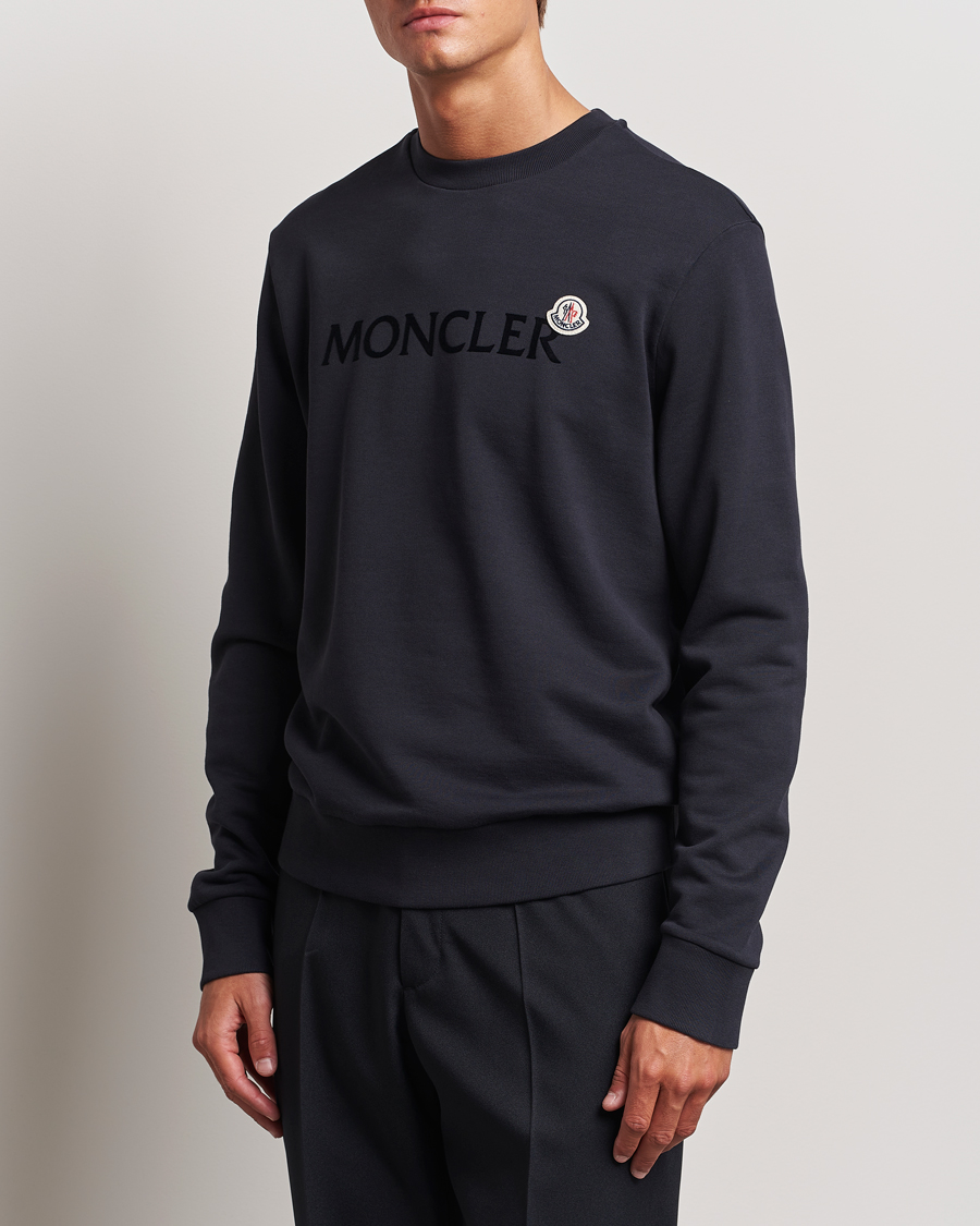 Heren |  | Moncler | Lettering Logo Sweatshirt Navy