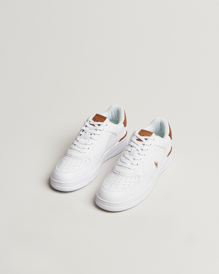 Heren |  | Polo Ralph Lauren | Masters Court Sneaker White/Tan Multi PP