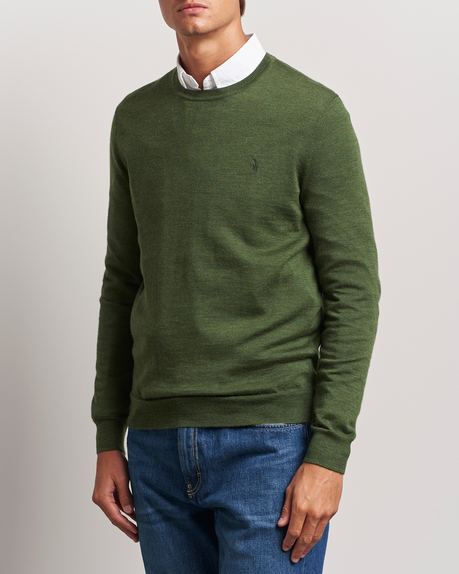 Heren |  | Polo Ralph Lauren | Merino Crew Neck Pullover Classic Olive Heather