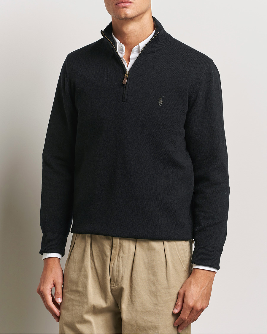 Heren |  | Polo Ralph Lauren | Merino Half-Zip Sweater Polo Black